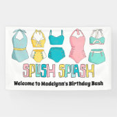 badpakken Zwempakken Zwembad Party Spandoek (Horizontaal)