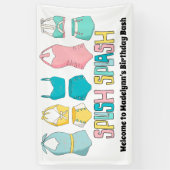 badpakken Zwempakken Zwembad Party Spandoek (Verticaal)