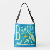 badschoonheid strand teken crossbody tas (Achterkant)