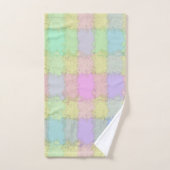 Badset multikleur pastelkleur geruit bad handdoek (Handdoek)