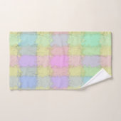 Badset multikleur pastelkleur geruit bad handdoek (Handdoek)