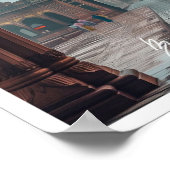 Badshahi Moskee in Lahore Kunst reis beroemde plaa Poster (Hoek)