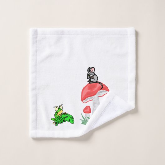 Badstoelensets van muizenpaddenstoel bad handdoek (Wasdoekje)