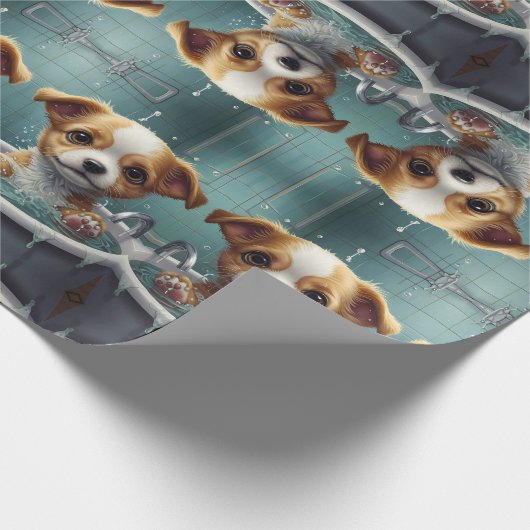 Badtijd Buddies dieren in een bad Cadeaupapier (Hoek)