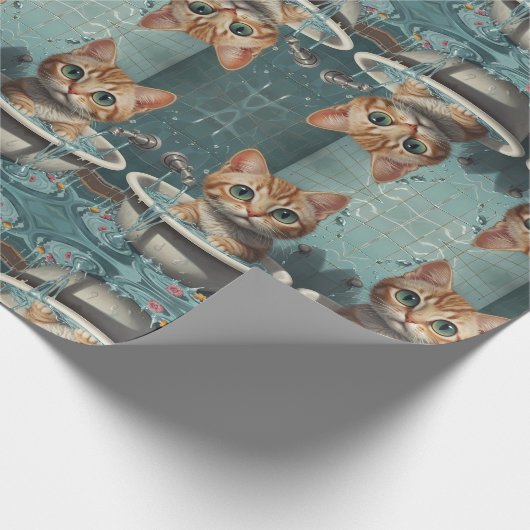 Badtijd Buddies dieren in een bad Cadeaupapier (Hoek)