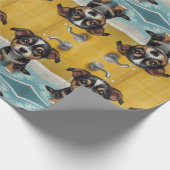 Badtijd Buddies dieren in een bad Cadeaupapier (Hoek)