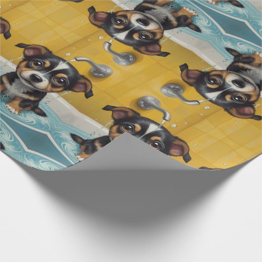 Badtijd Buddies dieren in een bad Cadeaupapier (Hoek)