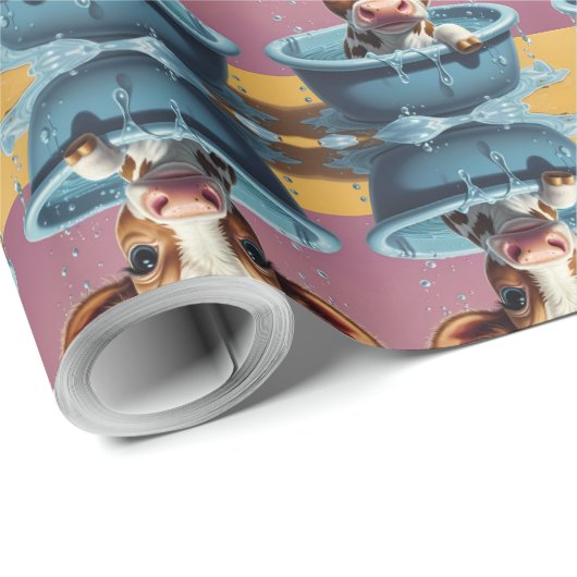 Badtijd Buddies dieren in een bad Cadeaupapier (Rol Hoek)