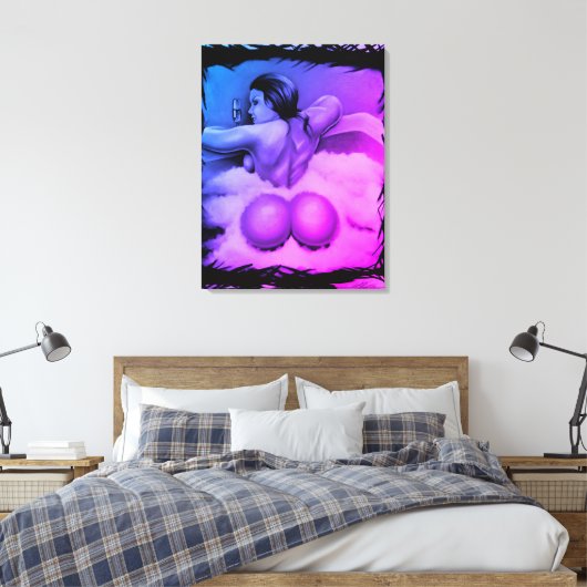 "Badtijd" Canvas Afdruk (Insitu (Slaapkamer))