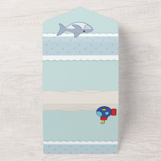 Badtijd Fancy All-in-One uitnodiging (Buitenkant)