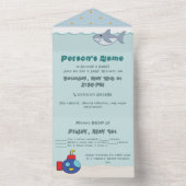 Badtijd Fancy All-in-One uitnodiging (Binnen)