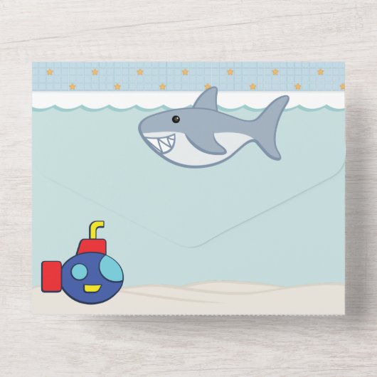 Badtijd Fancy All-in-One uitnodiging (Achterkant)