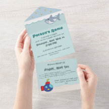 Badtijd Fancy All-in-One uitnodiging