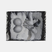 "Badtijd" Fleece Deken (Voorkant (Horizontaal))