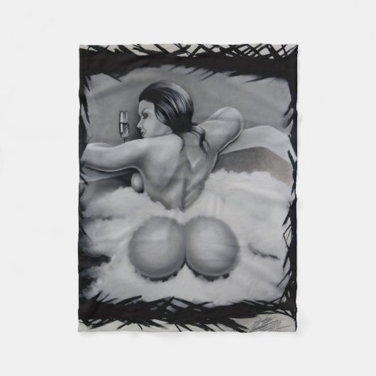 "Badtijd" Fleece Deken (Voorkant)