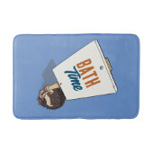 Badtijd Funny Hedgehog Picket Sign Cartoon Badmat (Voorkant)