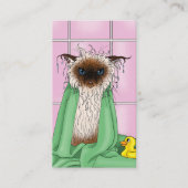 Badtijd Kat Groomer Visitekaartje (Voorkant)