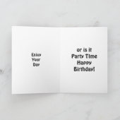 BADTIJD OF FEESTTIJD? BIRTHDAY KAART (Binnen)
