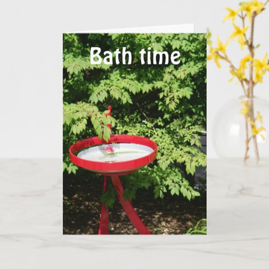 BADTIJD OF FEESTTIJD? BIRTHDAY KAART (Gele Bloem)