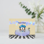 badtijd plezier briefkaart (Staand voorkant)