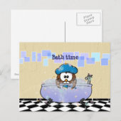 badtijd plezier briefkaart (Voorkant / Achterkant)