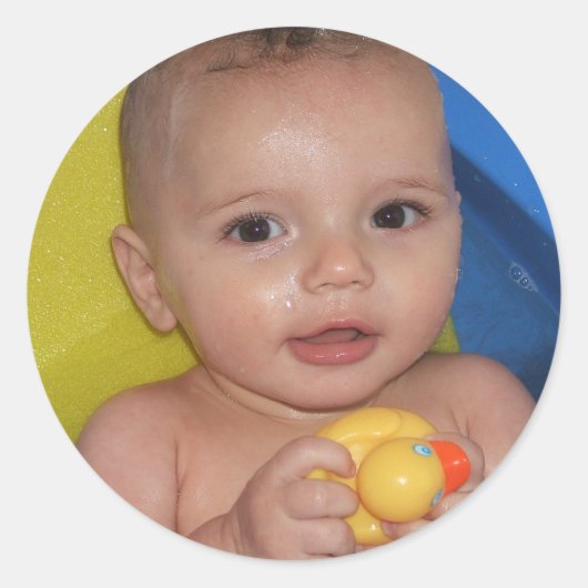 badtijd ronde sticker (Voorkant)