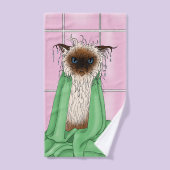 Badtijd Siamese kat Bad Handdoek (Handdoek)