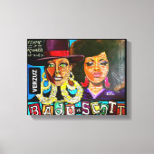 "Badu vs Scott" van Valencia Goodwin Canvas Afdruk (Voorkant)