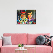 "Badu vs Scott" van Valencia Goodwin Canvas Afdruk (Insitu (Woonkamer))