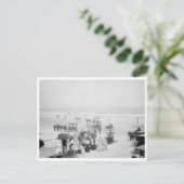 baduur op de strand briefkaart (Staand voorkant)