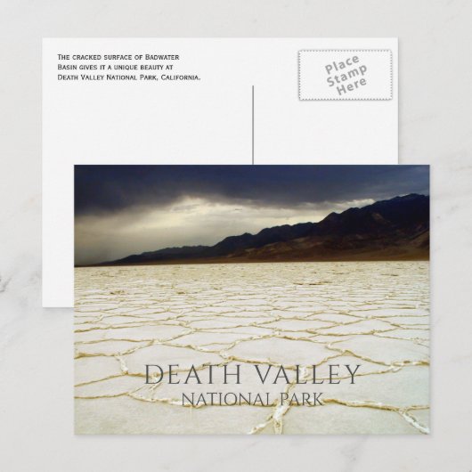 Badwater Basin Dearh Vatley NP, Californië. Briefkaart (Voorkant / Achterkant)