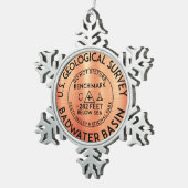 Badwater Basin Death Valley National Park Bench Tin Sneeuwvlok Ornament (Rechts)