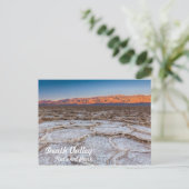 Badwater Salt Flat sunrise in Death Valley Briefkaart (Staand voorkant)