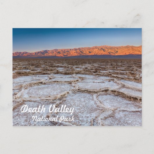 Badwater Salt Flat sunrise in Death Valley Briefkaart (Voorkant)