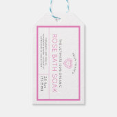 Badweekzout of badbom roze productlabel cadeaulabel (Voorkant)