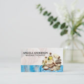 Badzout en Spa Massage Oliën Visitekaartje (Staand voorkant)