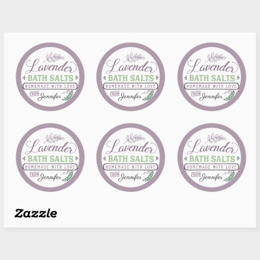 Badzouten Labels Stickers Custom Lavendar (Vel)