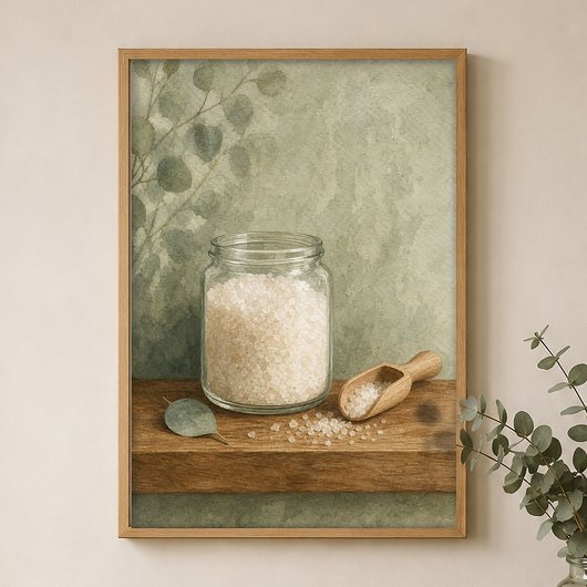 Badzoutpot en schep waterverfposter poster