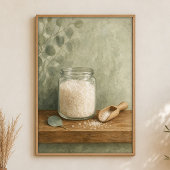 Badzoutpot en schep waterverfposter poster
