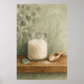 Badzoutpot en schep waterverfposter poster (Voorkant)
