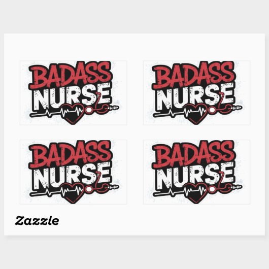 badzuster rechthoekige sticker (Vel)