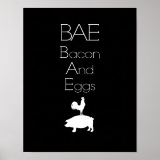 BAE 0 Bacon en Eieren KeukenPoster Poster