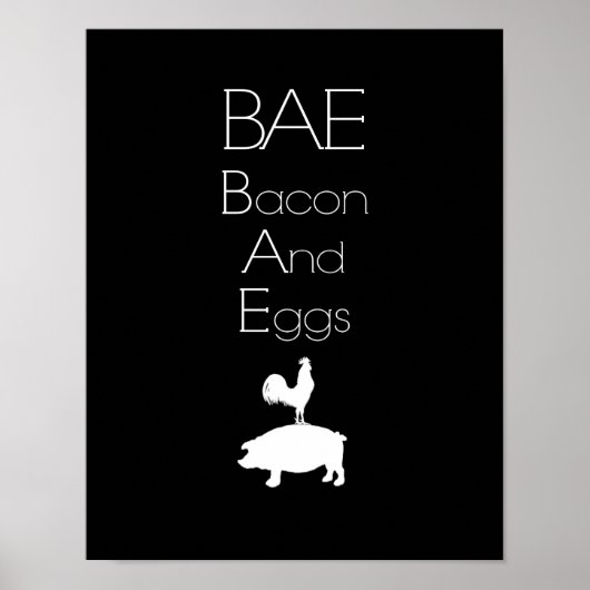 BAE 0 Bacon en Eieren KeukenPoster Poster (Voorkant)