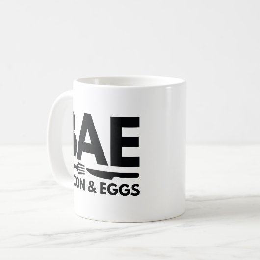 BAE Bacon en eieren Koffiemok (Voorkant links)