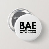 BAE Bacon en eieren Ronde Button 5,7 Cm (Voorkant /achterkant)