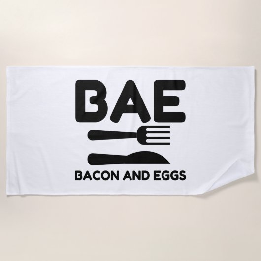 BAE Bacon en eieren Strandlaken (Voorkant)