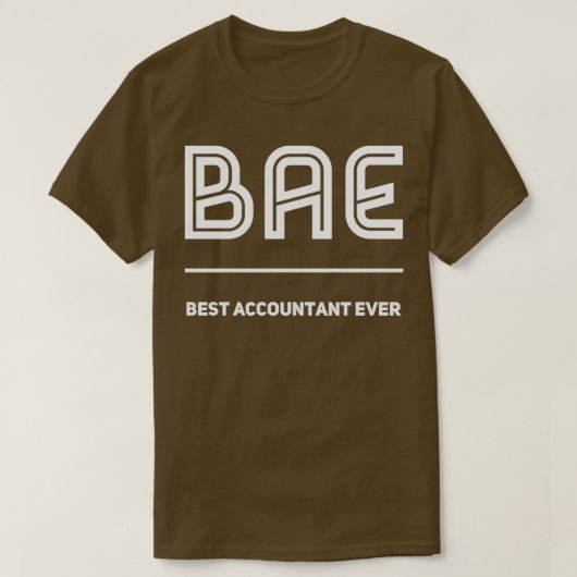 BAE Beste accountant ooit T-shirt (Design voorkant)