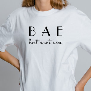 BAE Beste Tante Ooit Modern Eenvoudig Schrift T-shirt