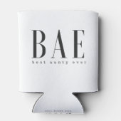 BAE beste tante ooit zwart wit logo Blikjeskoeler (Achterkant)