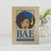 BAE Black en Afstuderen van opgeleide bachelor Kaart (Staand voorkant)